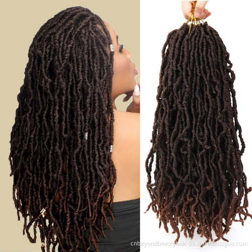 Faux Locs Crochet Hair Crochet Wavy Hair Pre Looped Dreadlocks Natural Goddess Crochet Hair Curly African Roots Braid